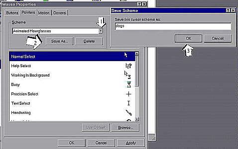 Pointers tab