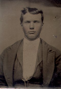 Truman D. Stoddard, age 17, in WI (tintype)