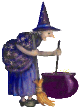 Witch Stirring Cauldron