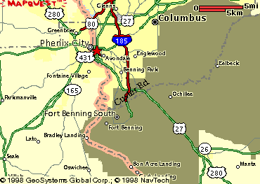 Fort Benning - Columbus Regional Map
